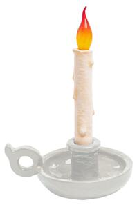 Lampa Stołowa SELETTI, Grimm Bugia, ściemnialny, biały, salon, tworzywo sztuczne, design