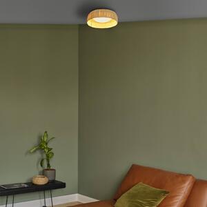 OSRAM Lampa sufitowa LED Decor Bamboo Paper, brązowy / rdzawy, salon / jadalnia, bambus, dworkowy / rustykalny