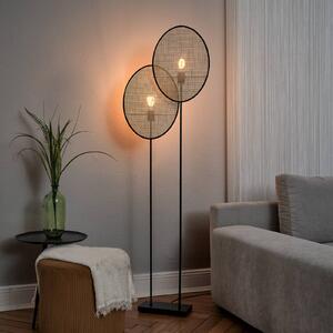 OSRAM Lampa stojąca Decor Rattan Dandelion, kremowy / amber, salon / jadalnia, drewno, śródziemnomorski
