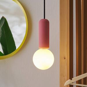 OSRAM Lampa wisząca Decor Concrete Mic, możliwość ściemniania, fioletowy / różowy / bladoróżowy, salon / jadalnia, beton, nowoczesny