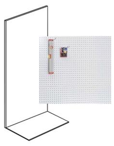 Regał sklepowy jednostronny, ścianki perforowane, 2200 x 1000 x 450 mm, dodatkowy, biały