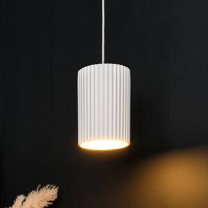 OSRAM Lampa wisząca Decor Plaster Routes Tube, możliwość ściemniania, biały / opal, salon / jadalnia, gips / glina