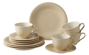 12-częściowy zestaw beżowych porcelanowych naczyń Villeroy & Boch Like Color Loop