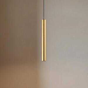 Lampa wisząca LED Lindby Lumaro, złota, 27 cm, 48 V, ściemniana Lumaro 48V Lindby, możliwość ściemniania, mosiężny / złoty, salon / jadalnia, aluminium, nowoczesny