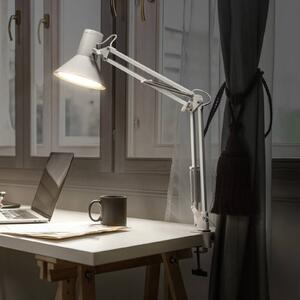 OSRAM Lampa biurkowa LED Office Line Desk Retro Clip, możliwość ściemniania, biały / opal, biuro, metal