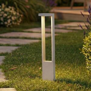 Słupek oświetleniowy LED Lonete Lindby, biały / opal, aluminium, nowoczesny