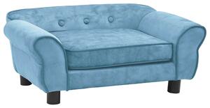 Sofa dla psa, turkusowa, 72x45x30 cm, pluszowa