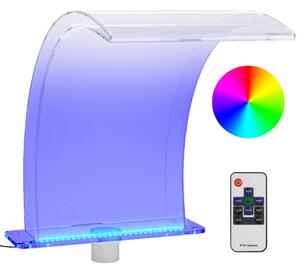 Fontanna basenowa z LED RGB i przyłączami, akryl, 50 cm