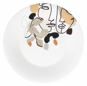 Ceramiczny talerz do serwowania Villa d'Este Face to Grey, ø 35 cm