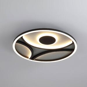 Searchlight Lampa sufitowa LED Zendisc, możliwość ściemniania, czarny, salon / jadalnia, metal, nowoczesny