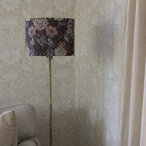 PR Home Lampa stojąca Amy, brązowy / rdzawy, salon / jadalnia, tkanina / materiał / jedwab