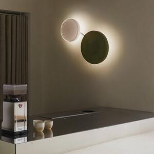 MARSET Kinkiet designerski Caramel, możliwość ściemniania, biały / opal, salon / jadalnia, szkło, design