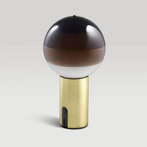 MARSET Lampa stołowa design Dipping Light, możliwość ściemniania, brązowy / rdzawy, salon / jadalnia, szkło, design