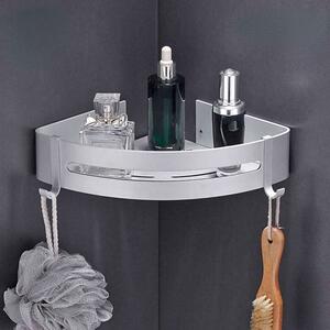 Srebrna aluminiowa półka pod prysznic - Alunis