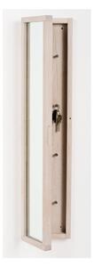 Lakierowana matowa szafka z drewna dębowego na klucze z lustrem Rowico Sol