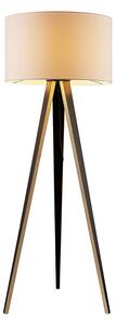 Lampa Podłogowa Lucande, Bodhi, biały, salon, tkanina | tekstylia, skandynawski