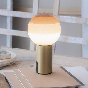 MARSET Lampa stołowa design Dipping Light, możliwość ściemniania, kremowy / amber, salon / jadalnia, szkło, design