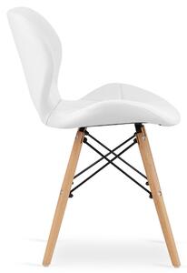 Białe tapicerowane krzesło kuchenne - Zeno 3X