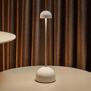 MARSET Lampa stołowa LED Sips, biała/srebrna, 31 cm, stal możliwość ściemniania, chromowy / srebrny, metal, design