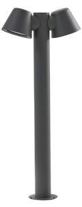 Zewnętrzna Lampa Lindby, Ileyna, ściemnialny, szary, taras, aluminium, nowoczesny
