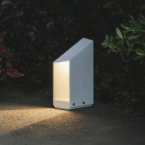 MARSET Lampa ogrodowa stojąca Domus, możliwość ściemniania, biały / opal, aluminium, design