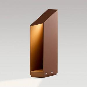 MARSET Lampa ogrodowa stojąca Domus, możliwość ściemniania, brązowy / rdzawy, aluminium, design