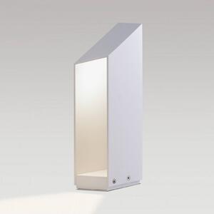 MARSET Lampa ogrodowa stojąca Domus, możliwość ściemniania, biały / opal, aluminium, design