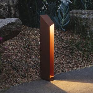 MARSET Lampa ogrodowa stojąca Domus, możliwość ściemniania, brązowy / rdzawy, aluminium, design