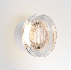 MARSET Kinkiet zewnętrzny LED Roc, możliwość ściemniania, biały / opal, aluminium, design