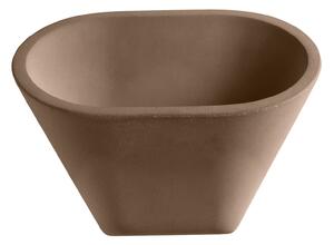 Lampa Ścienna Foscarini, Aplomb R7s, ściemnialny, brąz rdzawy, salon, beton, design