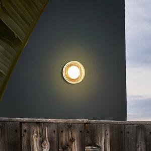MARSET Kinkiet zewnętrzny LED Roc, możliwość ściemniania, biały / opal, aluminium, design