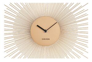 Zegar ścienny w kolorze złota Karlsson Peony Large, ø 60 cm