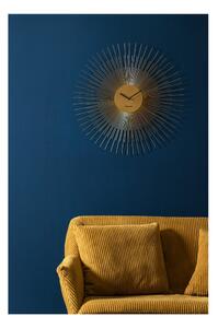 Zegar ścienny w kolorze złota Karlsson Peony Large, ø 60 cm