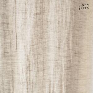 Beżowa lekka lniana zasłona na troczki Linen Tales Daytime, 250x130 cm