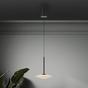 Paul Neuhaus Lampa wisząca Elipsa, możliwość ściemniania, czarny, salon / jadalnia, szkło