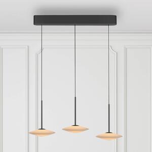 Paul Neuhaus Lampa wisząca Elipsa, możliwość ściemniania, czarny, salon / jadalnia, szkło