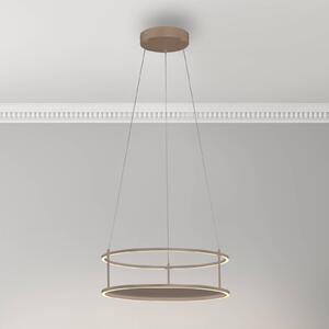 Paul Neuhaus Lampa wisząca Conni, możliwość ściemniania, kremowy / amber, salon / jadalnia, metal, nowoczesny