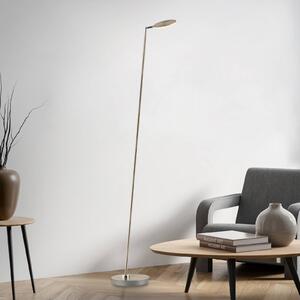 Paul Neuhaus Lampa stojąca LED Akku-Bente, możliwość ściemniania, mosiężny / złoty, biuro, metal, nowoczesny