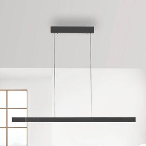Paul Neuhaus Lampa wisząca Adriana Square, możliwość ściemniania, aluminiowy / szary / cynkowy, salon / jadalnia, aluminium, nowoczesny