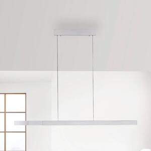 Paul Neuhaus Lampa wisząca Adriana Square, możliwość ściemniania, aluminiowy / szary / cynkowy, salon / jadalnia, aluminium, nowoczesny