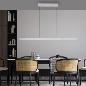Paul Neuhaus Lampa wisząca Adriana Comfort Lift, możliwość ściemniania, aluminiowy / szary / cynkowy, salon / jadalnia, aluminium, nowoczesny