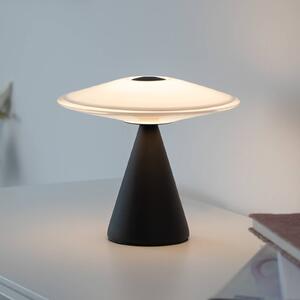 Paul Neuhaus Lampa stołowa LED Elipsa, możliwość ściemniania, biały / opal, salon / jadalnia, szkło