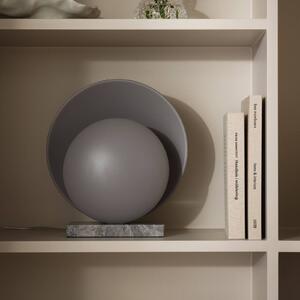 Globen Lighting Lampa stołowa ORBIT, aluminiowy / szary / cynkowy, salon / jadalnia, kamień, design