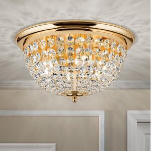 Orion Orion DLU 1840/47-Kryształowe oświetlenie suf. PLAFOND 6xE27/40W/230V pr.47 cm złoty OR0075