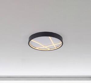 JUST LIGHT. GmbH Lampa sufitowa LED Mikado, możliwość ściemniania, czarny, salon / jadalnia, metal, nowoczesny