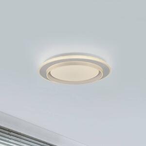 JUST LIGHT. GmbH Lampa sufitowa LED Lago, możliwość ściemniania, biały / opal, salon / jadalnia, metal, nowoczesny