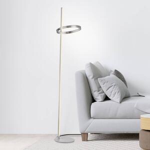 JUST LIGHT. GmbH Lampa stojąca LED Ritus, możliwość ściemniania, aluminiowy / szary / cynkowy, salon / jadalnia, metal, nowoczesny