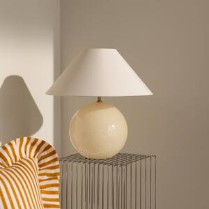 Globen Lighting Lampa stołowa IRIS, kremowy / amber, salon / jadalnia, tkanina / materiał / jedwab, skandynawski