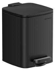 Kosz na śmieci do łazienki NORD, 6 l, czarny SongmicsHome