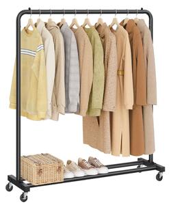 Stojak na ubrania COCO na kółkach, max. 50 kg, 38x110x141,5 cm, czarny SongmicsHome